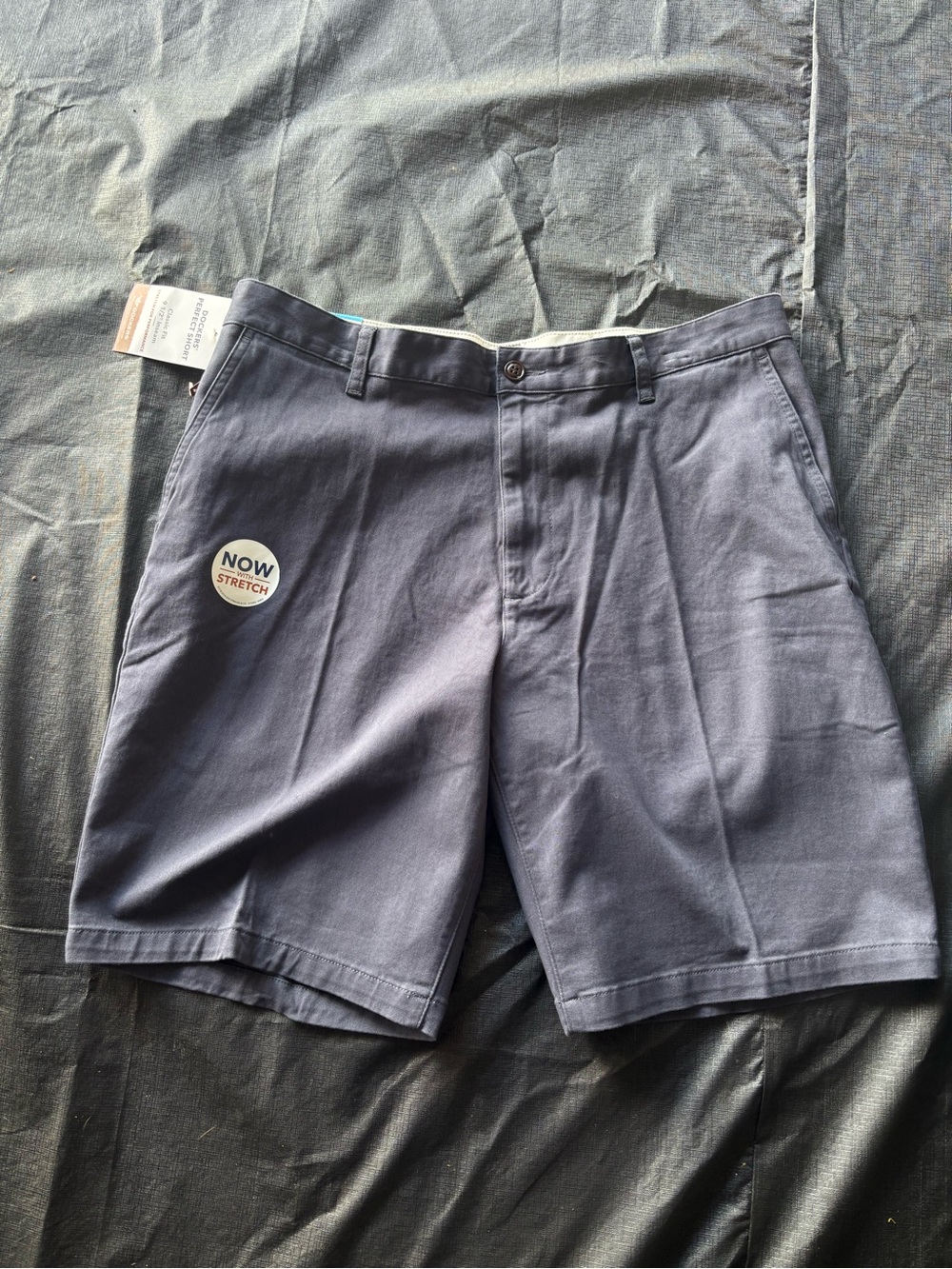 Dockers Navy Flat Front Chino Shorts
